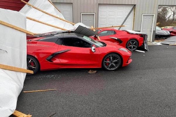 122 Brand New Chevrolet Corvette C8s Damaged By Tornado Set To Be Crushed - autojosh 