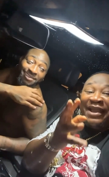 Shirtless Davido Takes Cubana Chief Priest On A Ride In His Rolls-Royce Cullinan At Banana Island - autojosh 