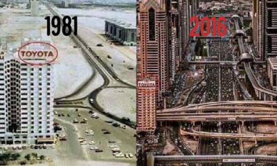 Pictures Of The Day : Toyota Building In 1981 And In 2016, How Desert City Of Dubai Changed In 35 Years - autojosh
