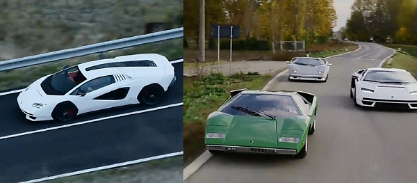 $2m+ Lamborghini Countach LPI 800-4 Hits The Road For The First Time, Accompanied By Its Predecessors - autojosh