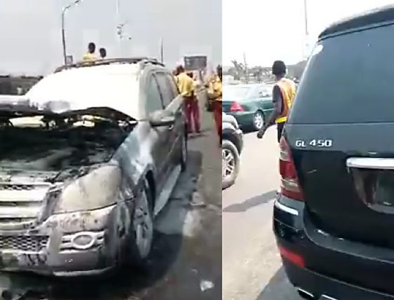 Mercedes-Benz GL 450 SUV Burst Into Flames In Lagos - autojosh