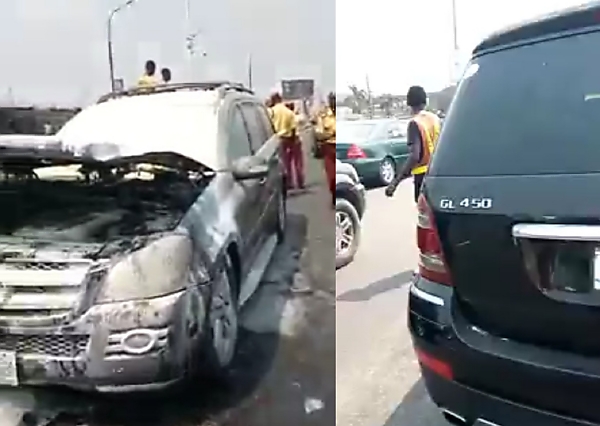 Mercedes-Benz GL 450 SUV Burst Into Flames In Lagos - autojosh