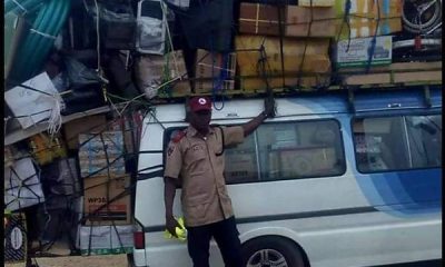 FRSC : Driving With Shattered Windscreen, Worn-out Tyre, Overloading, Here Are 37 Offences And Their Penalties