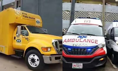 Lagos Gets 8 New Customised Ambulances, One Mobile Clinic Truck From MTN And Global Fund - autojosh