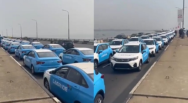 Today's Photos And Video : Hundreds Of LagRide Taxis Spotted On Third Mainland Bridge - autojosh