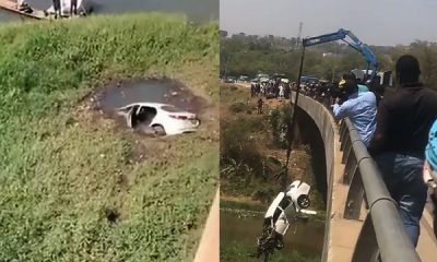Man Escaped Unhurt After His Car Skidded Off Shehu Yar Adua Highway Into Jabi Lake - autojosh
