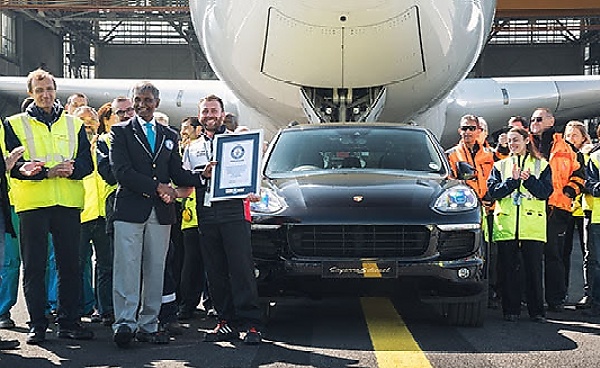 Throwback: When A Porsche Cayenne Towed A 284-tonne Airbus A380 To A Distance Of 42-meters - autojosh 