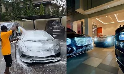 Today's Photos : Car Detailing : See How Davido's Trio Of Supercars Worth ₦1 Billion Get Cleaned - autojosh