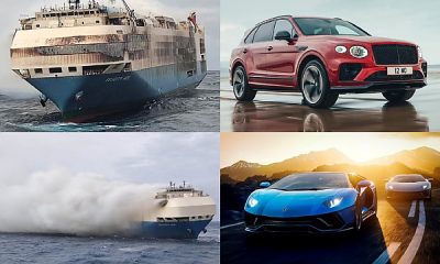 Cargo Ship Carrying 4,000 Luxury Cars Sink To The Bottom Of The Ocean, 2-wks After Catching Fire - autojosh