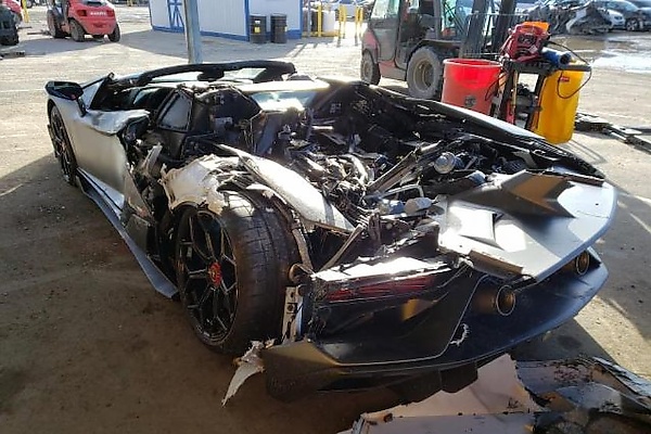 Someone Just Bought This Totaled Lamborghini Aventador That Was Crushed By  A Truck Last Month