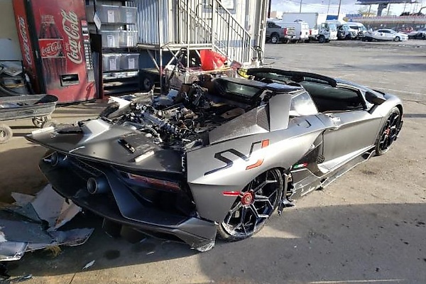 Someone Just Bought This Totaled Lamborghini Aventador That Was Crushed By A Truck Last Month - autojosh 