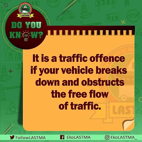 LASTMA : Motorists To Pay Obstruction Fine And Towing Fee For Broken Down Vehicles - autojosh 