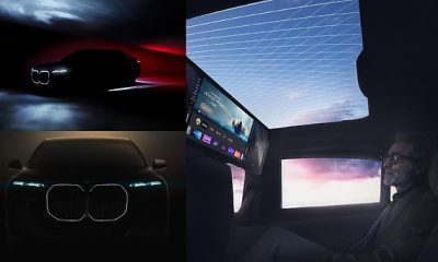 BMW i7 Electric Sedan Teased With Panoramic Glass Roof, Massive Rear Screen, Ahead Of April 20th Debut - autojosh