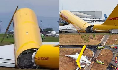 DHL Cargo Plane Split In Two After Skidding Off During Emergency Landing In Costa Rica - autojosh