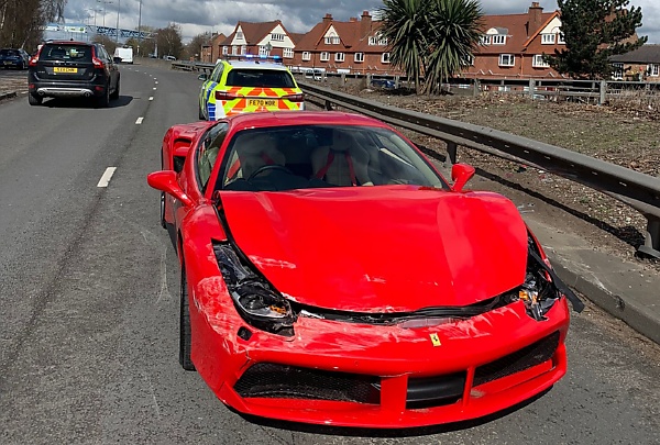 UK Driver Crashes New Ferrari 488 GTB Few Minutes After Buying It - autojosh 