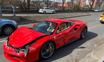 UK Driver Crashes New Ferrari 488 GTB Few Minutes After Buying It - autojosh