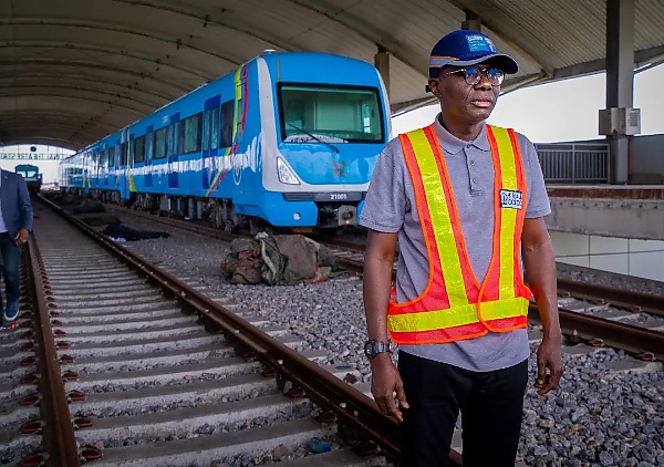 Sanwo-Olu Warns Vandals Against Stealing Parts From Lagos Blue Rail Cos It Will Be Powered By 'Electricity' - autojosh 