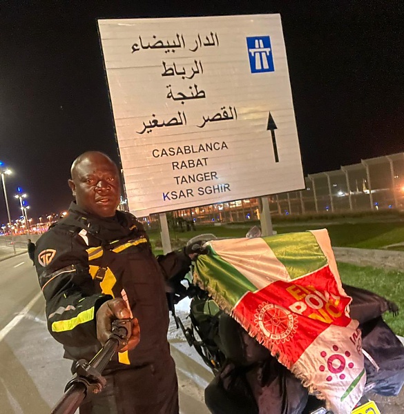 Nigerian On 25-day Bike Ride From London To Lagos Reaches North African Country, Morocco - autojosh