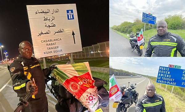 Nigerian On 25-day Bike Ride From London To Lagos Reaches North African Country, Morocco - autojosh