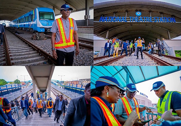 Sanwo-Olu Inspects Blue Line Rail Project, Says Work Is At 90 Percent Completion - autojosh