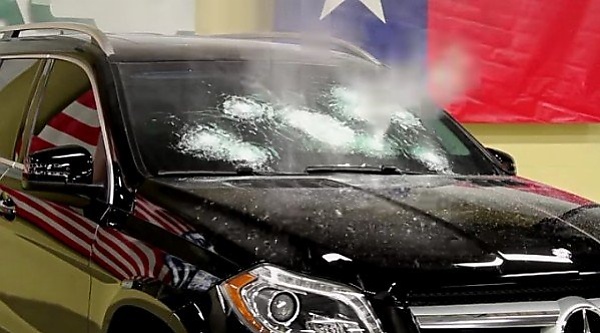 CEO Of TAC Sat Inside Armored Car While Bullets Rains On It To Show His Products Are Safe - autojosh 