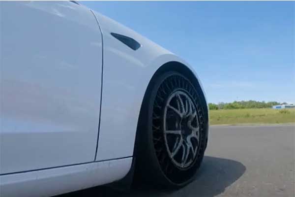 Goodyear Begins Testing Airless Tires On Tesla Model 3
