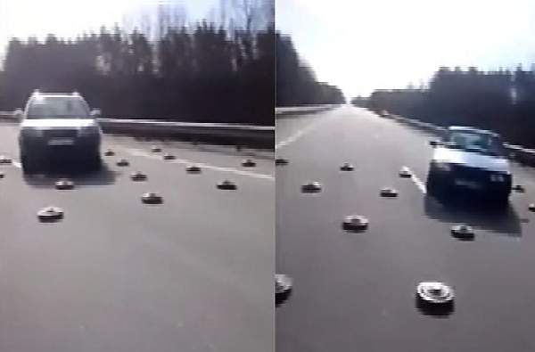 Watch As Cars Carefully Drive Around Russian Anti-tank Landmines In Ukraine - autojosh 