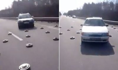 Watch As Cars Carefully Drive Around Russian Anti-tank Landmines In Ukraine - autojosh