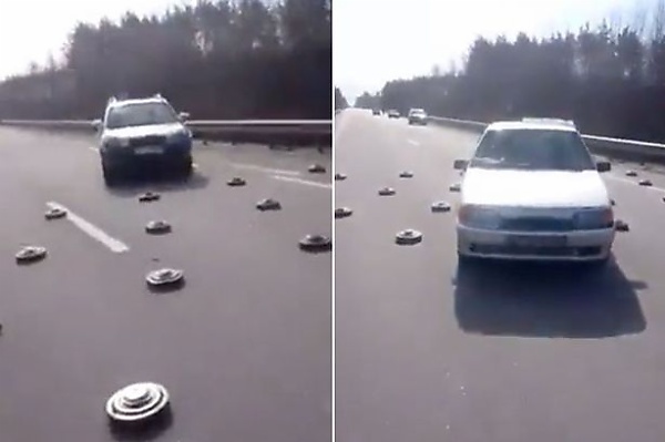 Watch As Cars Carefully Drive Around Russian Anti-tank Landmines In Ukraine - autojosh