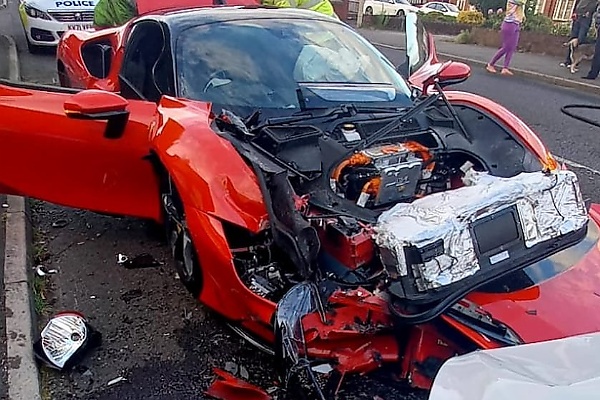 Driver Who Ran Away After Smashing His £500K Ferrari Into Five Parked Cars Gets 12 Months Driving Ban - autojosh 