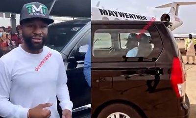Floyd Mayweather Rides In Innoson IVM Capa Moments After Arriving Nigeria In His Custom Private Jet - autojosh