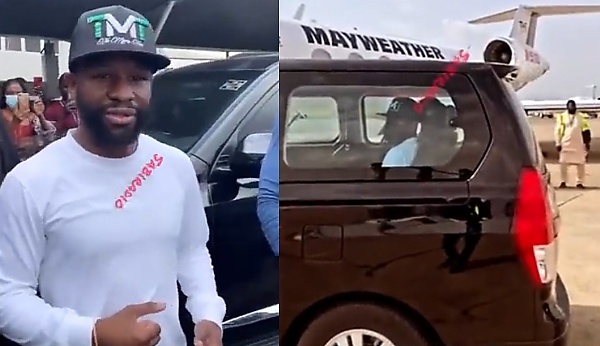 Floyd Mayweather Rides In Innoson IVM Capa Moments After Arriving Nigeria In His Custom Private Jet - autojosh