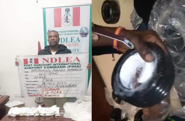 NDLEA Arrest Ex-convict For Importing 4.56kg Of Cocaine Hidden In 12 Tyres Of Lawn Mowers - autojosh