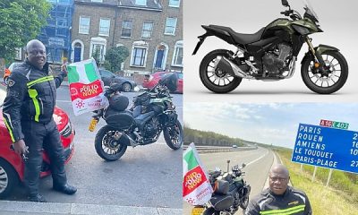 Nigerian On 25-day London-Lagos Bike Ride To Auction His Honda CB 500X Motorbike For Charity - autojosh