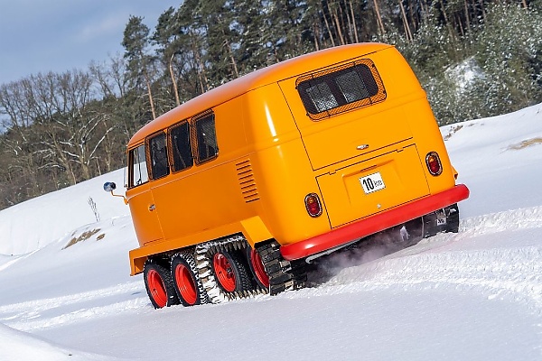 VW Restores 60 Year Old ‘Half-Track Fox’, A 4-Axle ‘Danfo Bus’ With Tank Tracks - autojosh 