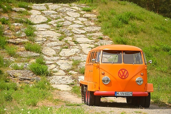 VW Restores 60 Year Old ‘Half-Track Fox’, A 4-Axle ‘Danfo Bus’ With Tank Tracks - autojosh 