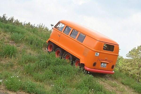 VW Restores 60 Year Old ‘Half-Track Fox’, A 4-Axle ‘Danfo Bus’ With Tank Tracks - autojosh 