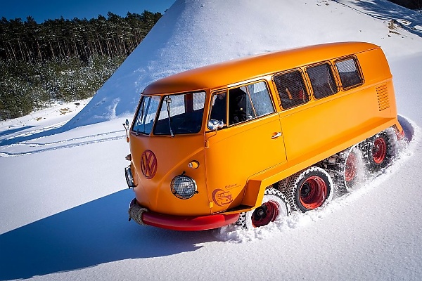 VW Restores 60 Year Old ‘Half-Track Fox’, A 4-Axle ‘Danfo Bus’ With Tank Tracks - autojosh 