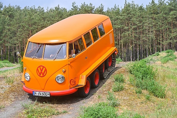 VW Restores 60 Year Old ‘Half-Track Fox’, A 4-Axle ‘Danfo Bus’ With Tank Tracks - autojosh 