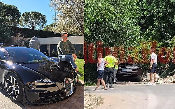 Cristiano Ronaldo's $2.2m Bugatti Veyron 'Involved In Crash' - autojosh