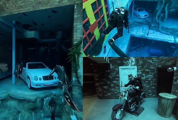 Dubai World's Deepest Pool Has A Sunken Mercedes, Motorcycles At the Bottom - autojosh