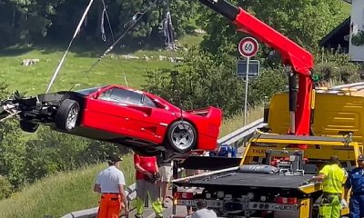 Ferrari F40 Worth $2.5M Crashes Into Barrier During Classic Car Event To Mark Brand's 75th Anniversary - autojosh