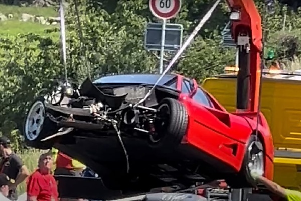 Ferrari F40 Worth $2.5M Crashes Into Barrier During Classic Car Event To Mark Brand's 75th Anniversary - autojosh 