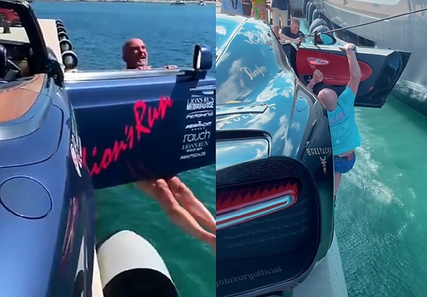 This Guy Does Pull-Ups While Hanging From The Doors Of His Rolls-Royce And Bugatti - autojosh