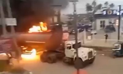 'Heroic' Driver Drives A Burning Fuel Tanker Away From A Residential Area In Delta State To Save Lives - autojosh
