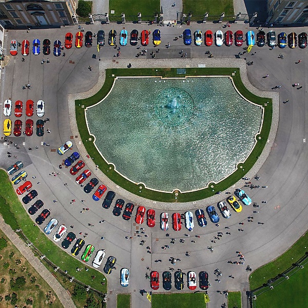 80 Roofless Ferrari Monza Cars, Worth $2 Million Each, Caught In Heavy Rain At Owner Event - autojosh 