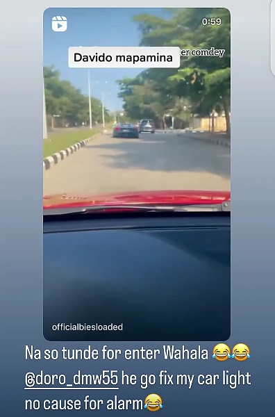 “No Cause For Alarm ”, Davido Says After A Lady Spotted Someone Driving His ₦285m Lamborghini In His Absence - autojosh 