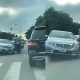 Today's Photos : Mercedes E-Class Climbs A Median Strip In A Crash Likely Caused By Over-speeding Or Distraction - autojosh