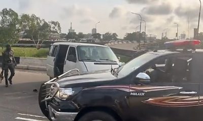 Motorist Driving Against Traffic Flees After Running Into Gov. Sanwo-Olu’s Convoy (Video) - autojosh