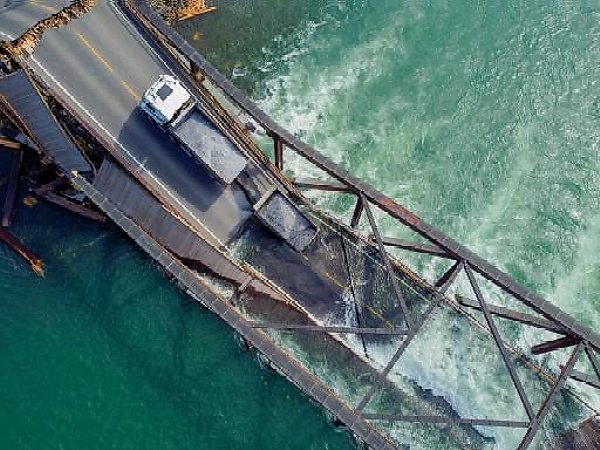 Norway Bridge Collapses, Helicopter Rescues Drivers Of Two Vehicles - autojosh 